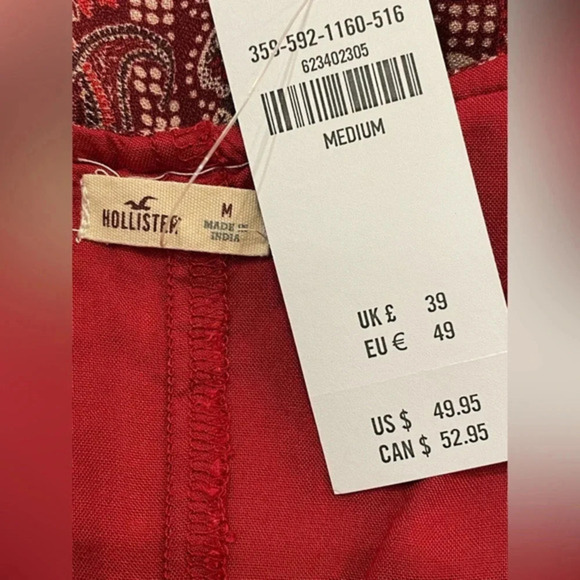 Hollister‎ Dresses Red Print Off-The-Shoulder Shift Dress - Picture 8 of 9